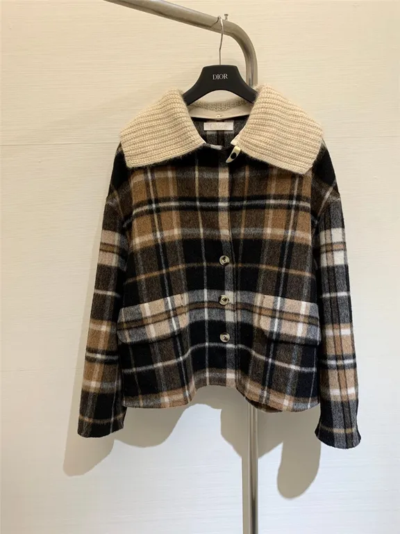 Chloé checked cashmere coat